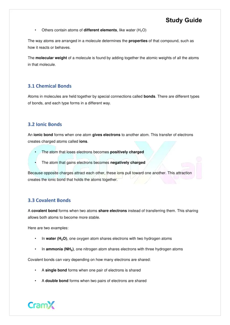 Biology - The Chemical Basis of Life, page 3