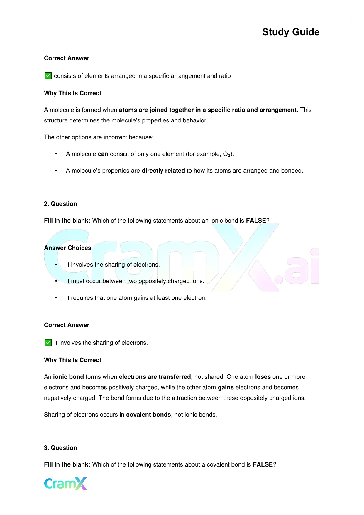 Biology - The Chemical Basis of Life - Page 5 preview image