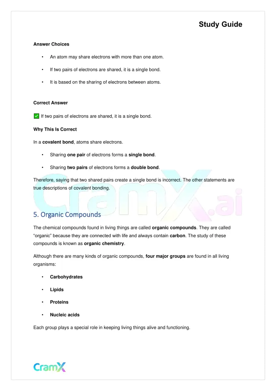 Biology - The Chemical Basis of Life, page 6