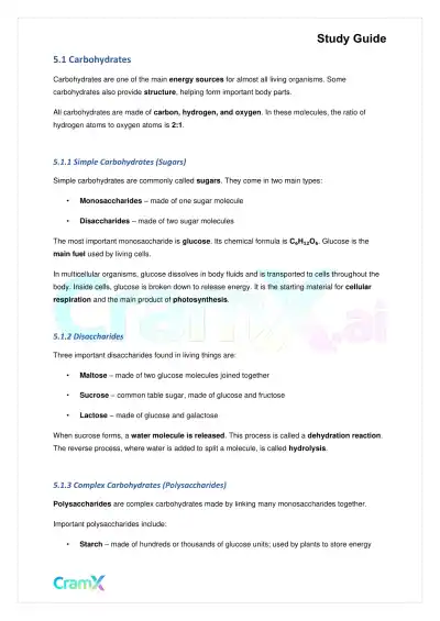 Biology - The Chemical Basis of Life - Page 7 preview image