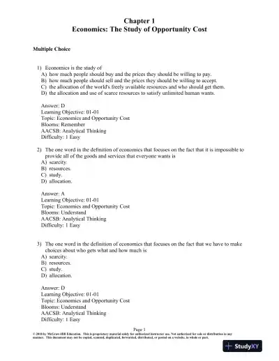 Issues in Economics Today 8th Edition Test Bank - Page 1 preview image