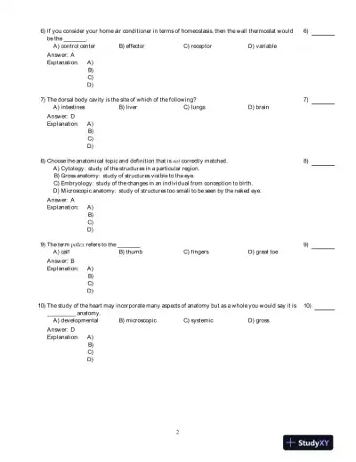 Human Anatomy And Physiology, 8th Edition Test Bank - Page 3 preview image
