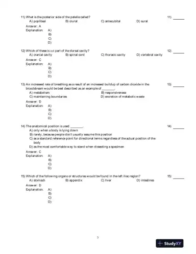 Human Anatomy And Physiology, 8th Edition Test Bank - Page 4 preview image
