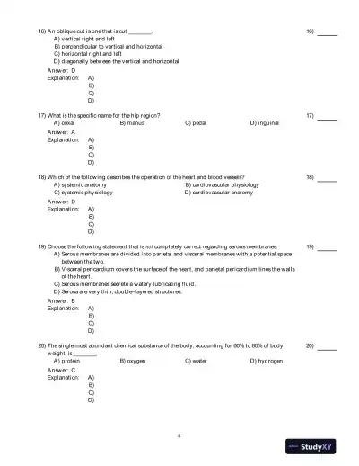 Human Anatomy And Physiology, 8th Edition Test Bank - Page 5 preview image