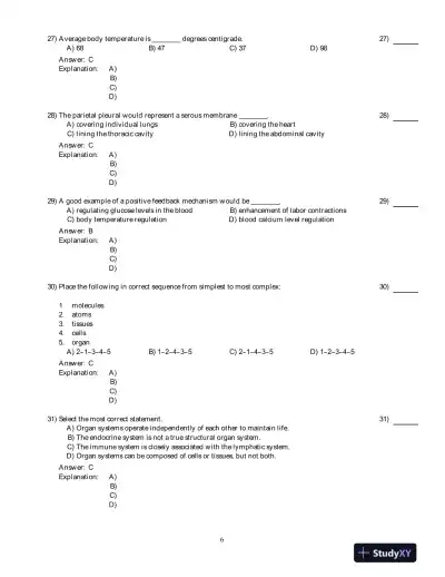 Human Anatomy And Physiology, 8th Edition Test Bank - Page 7 preview image