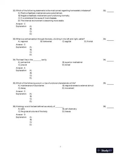 Human Anatomy And Physiology, 8th Edition Test Bank - Page 8 preview image