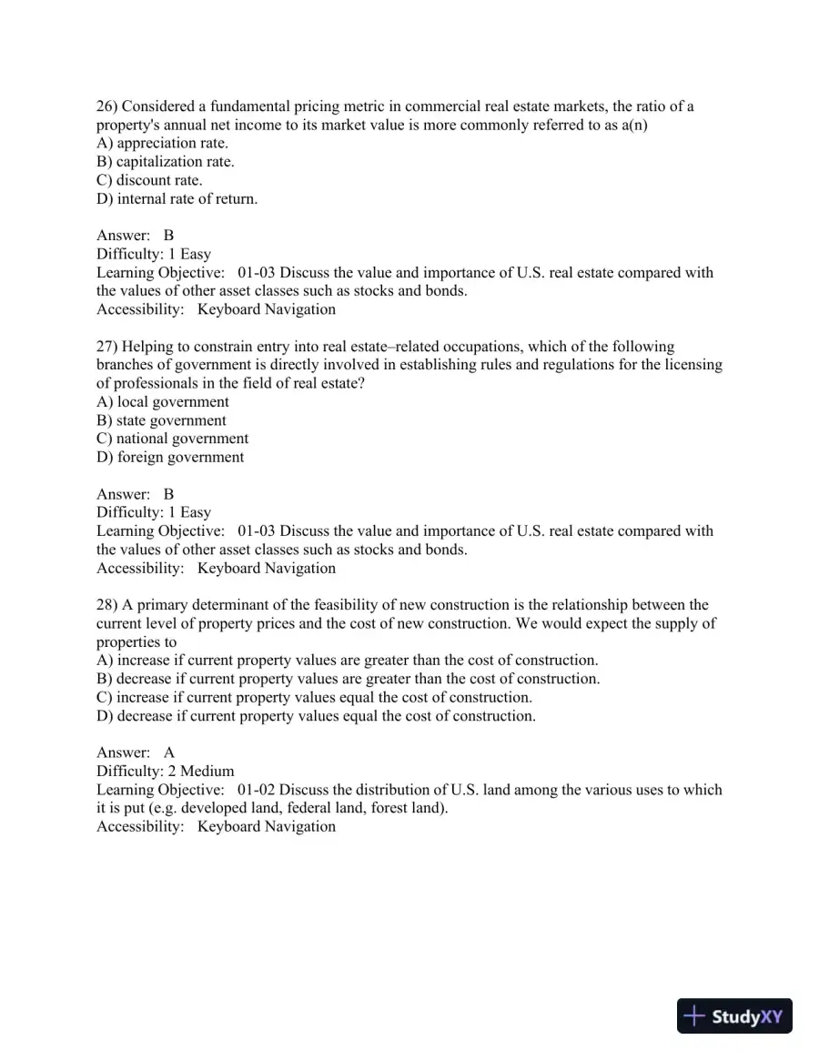 Real Estate Principles: A Value Approach 5th Edition Test Bank, page 10