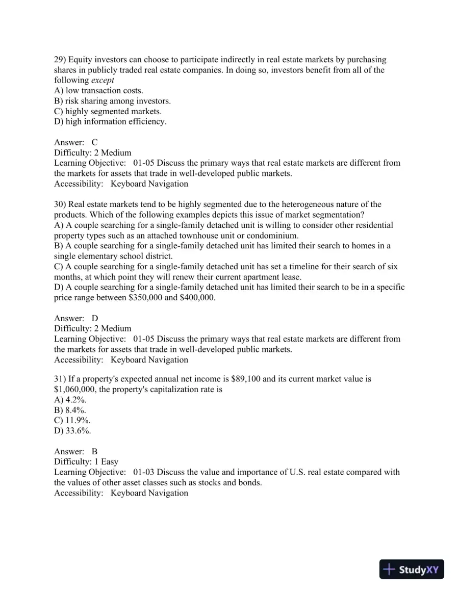 Real Estate Principles: A Value Approach 5th Edition Test Bank, page 11