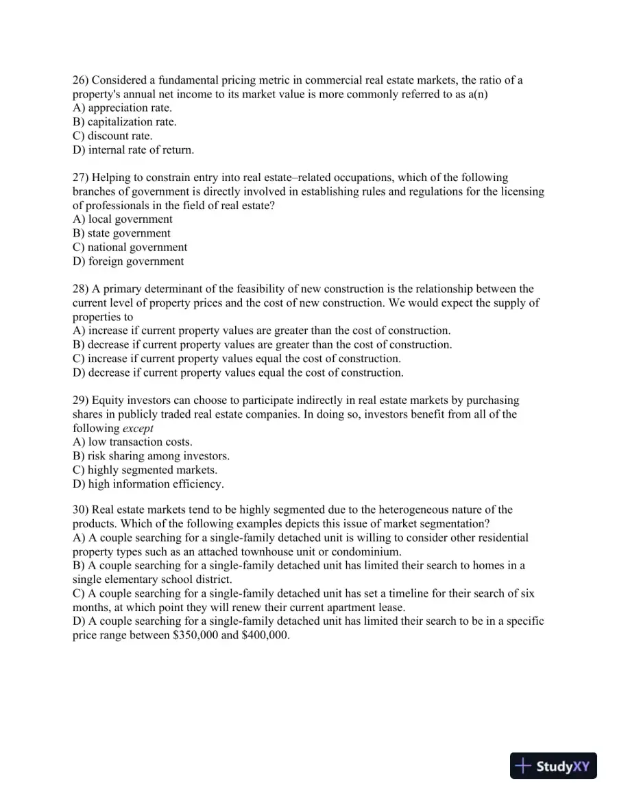 Real Estate Principles: A Value Approach 5th Edition Test Bank, page 16