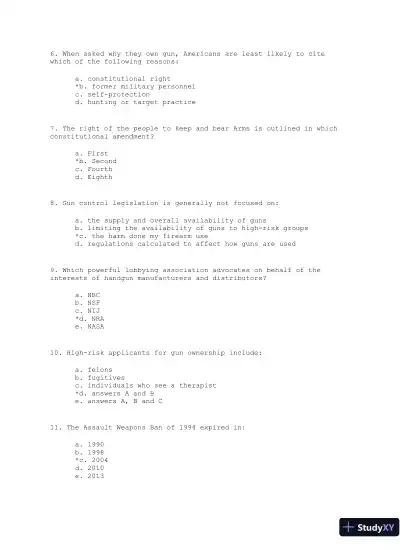 Violence: The Enduring Problem Second Edition Test Bank - Page 14 preview image