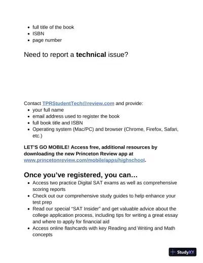 Princeton Review Digital SAT Prep, 2025: 4 Full-Length Practice Tests (2024) - Page 20 preview image