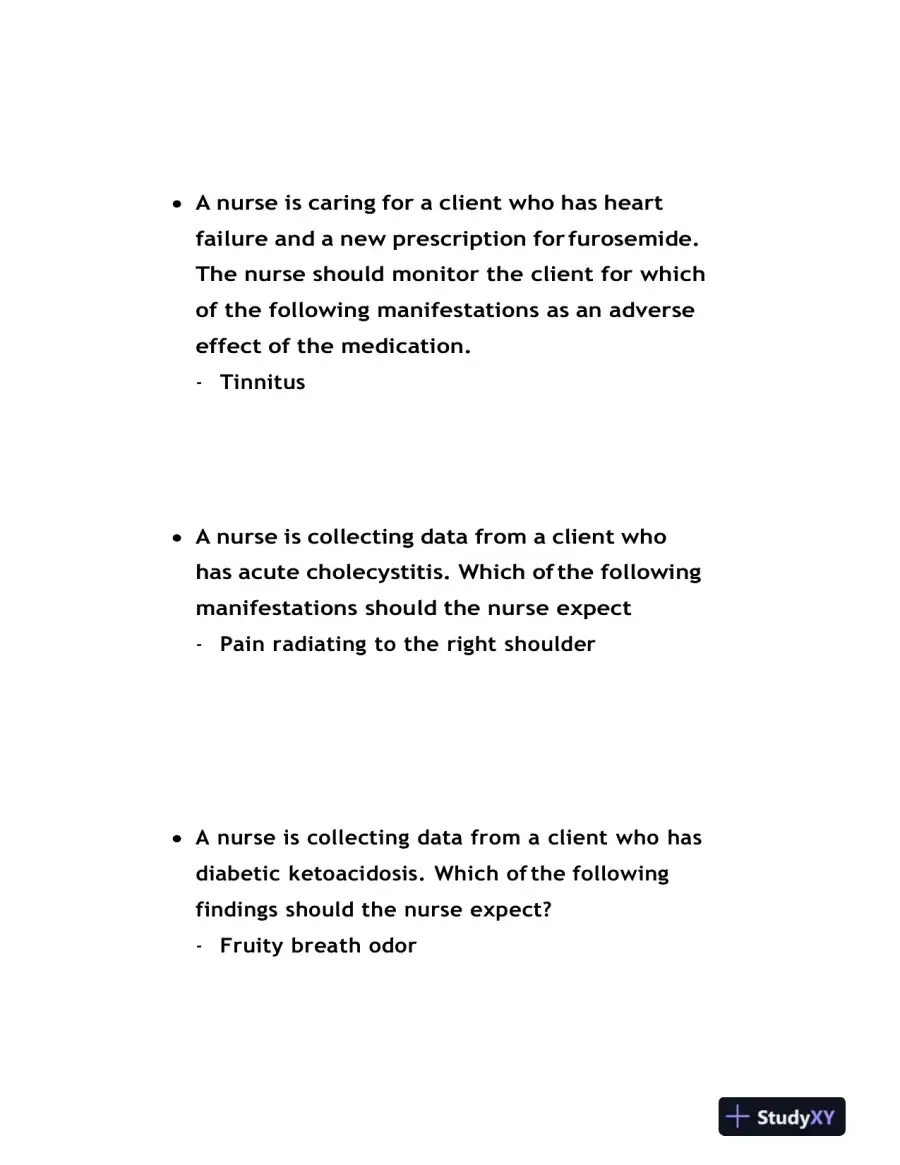 2021, 2022, 2023 ATI PN Medical Surgical Proctored Exam With Answers (84 Solved Questions), page 12