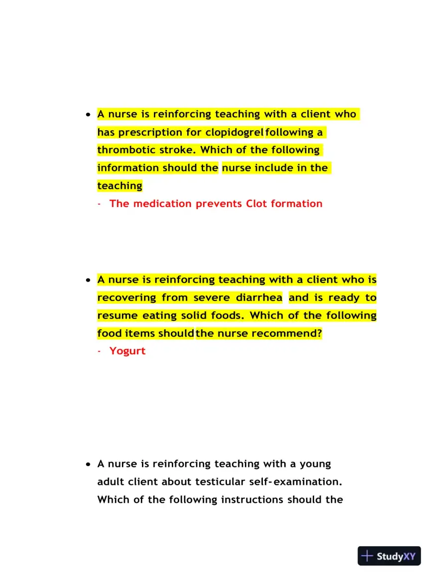 2021, 2022, 2023 ATI PN Medical Surgical Proctored Exam With Answers (84 Solved Questions), page 9