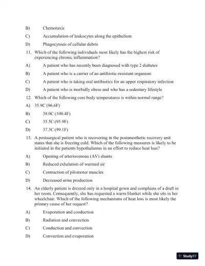 Test Bank for Applied Pathophysiology: A Conceptual Approach, 4th North American Edition (Chapters 1-18) - Page 16 preview image