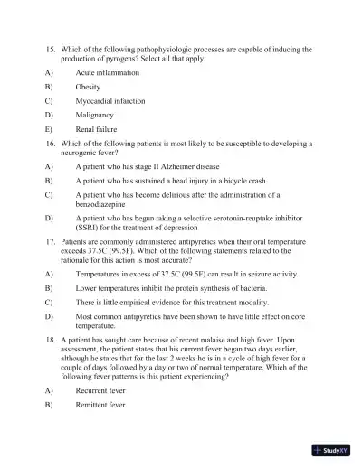 Test Bank for Applied Pathophysiology: A Conceptual Approach, 4th North American Edition (Chapters 1-18) - Page 17 preview image