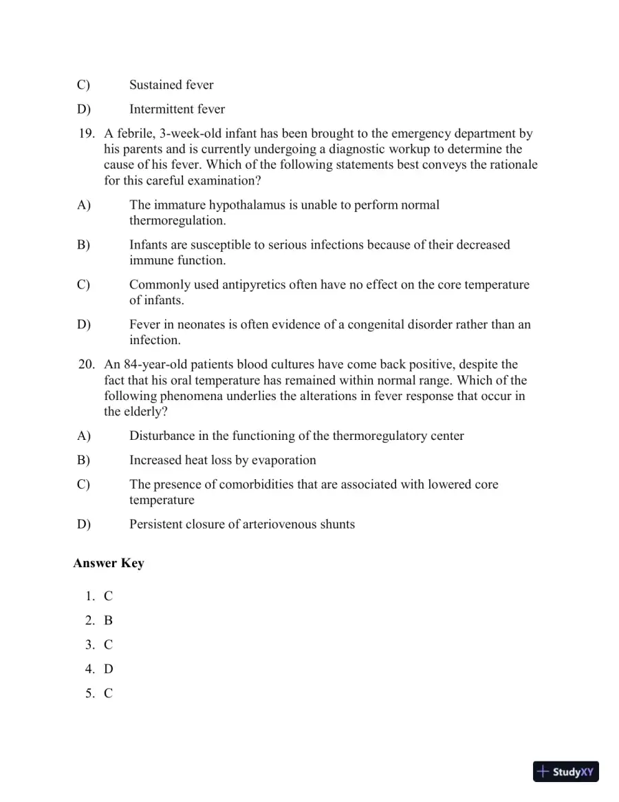Test Bank for Applied Pathophysiology: A Conceptual Approach, 4th North American Edition (Chapters 1-18), page 18