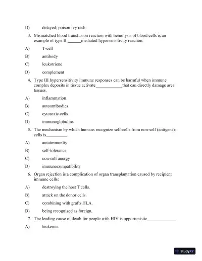 Test Bank for Applied Pathophysiology: A Conceptual Approach, 4th North American Edition (Chapters 1-18) - Page 20 preview image