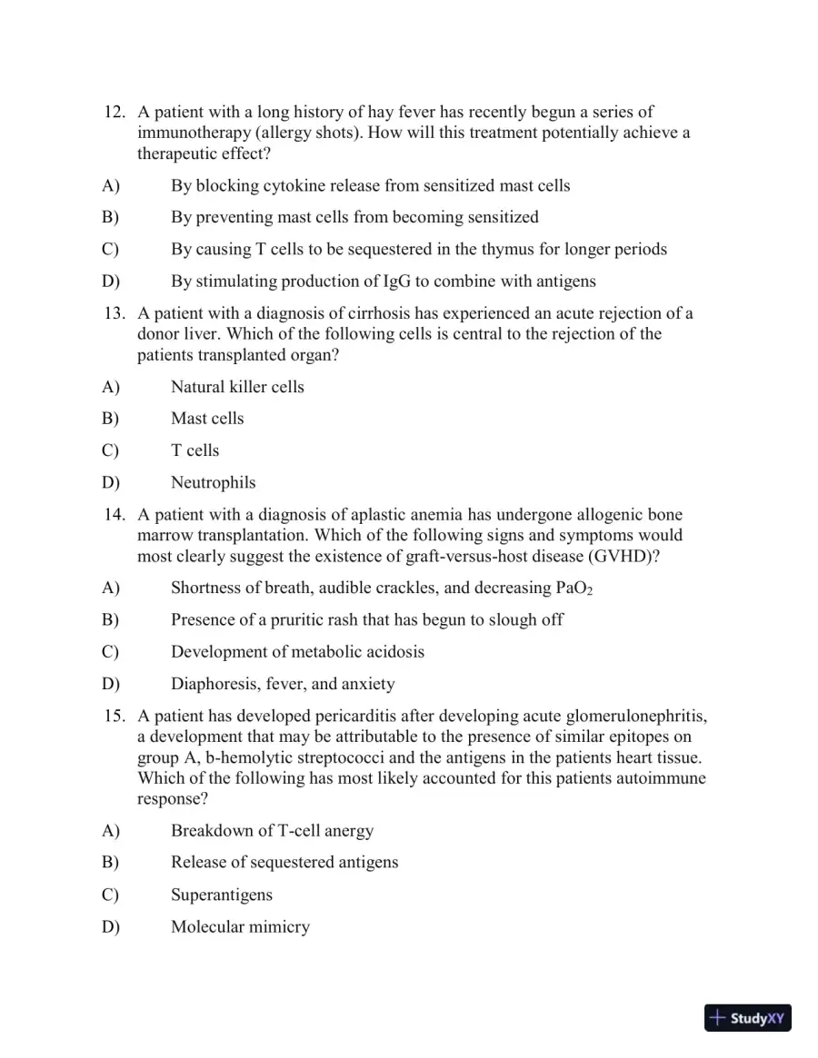 Test Bank for Applied Pathophysiology: A Conceptual Approach, 4th North American Edition (Chapters 1-18), page 22