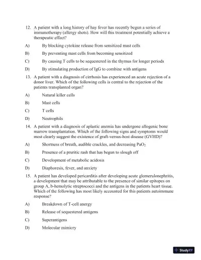 Test Bank for Applied Pathophysiology: A Conceptual Approach, 4th North American Edition (Chapters 1-18) - Page 22 preview image