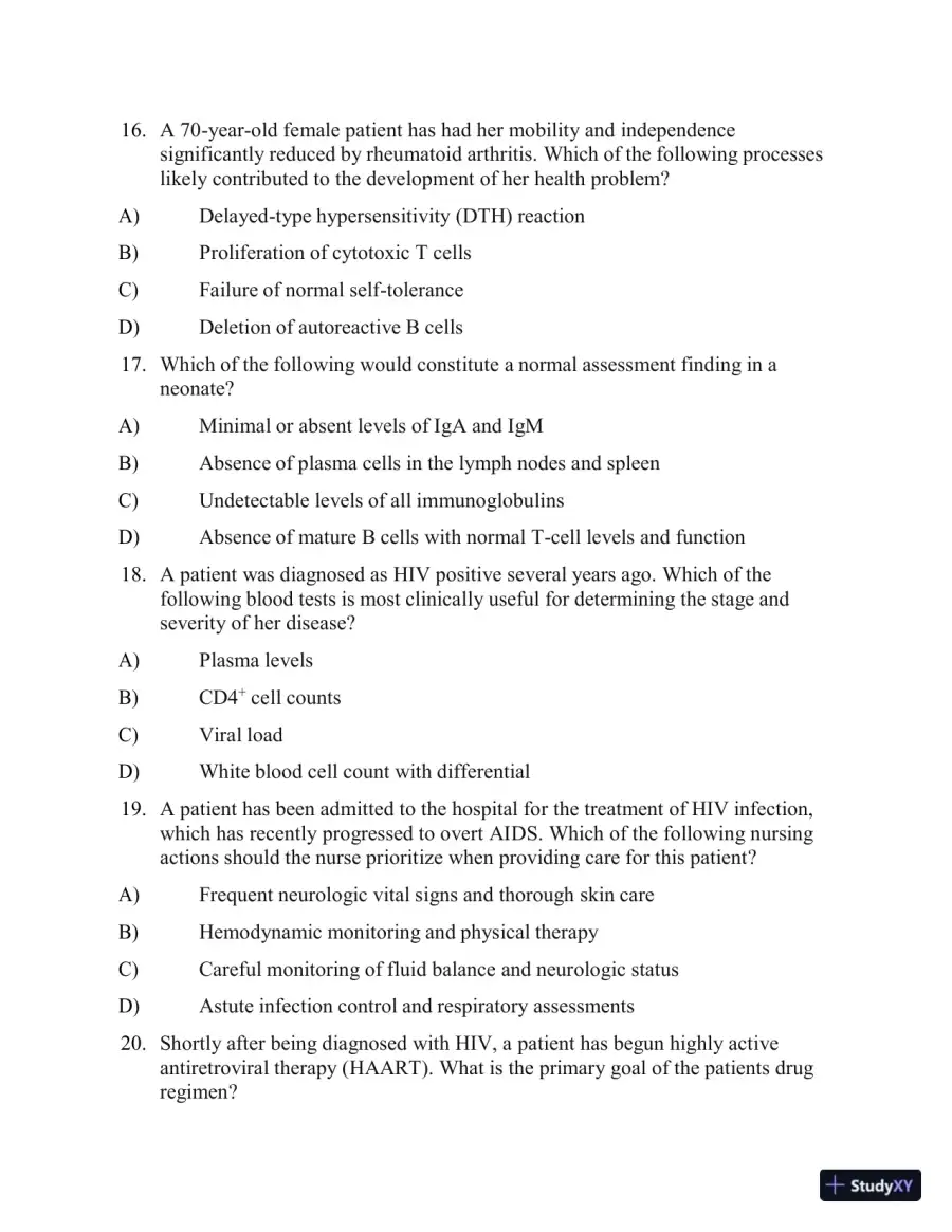 Test Bank for Applied Pathophysiology: A Conceptual Approach, 4th North American Edition (Chapters 1-18), page 23