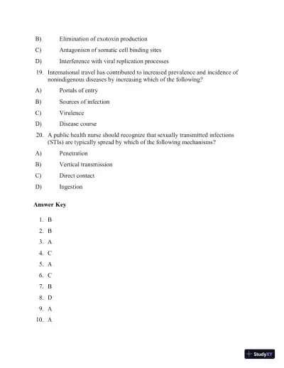 Test Bank for Applied Pathophysiology: A Conceptual Approach, 4th North American Edition (Chapters 1-18) - Page 29 preview image