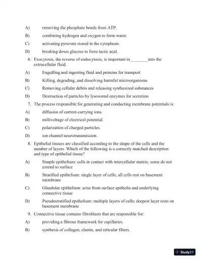Test Bank for Applied Pathophysiology: A Conceptual Approach, 4th North American Edition (Chapters 1-18) - Page 4 preview image