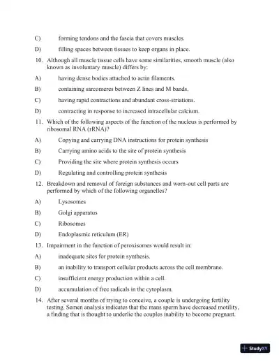 Test Bank for Applied Pathophysiology: A Conceptual Approach, 4th North American Edition (Chapters 1-18) - Page 5 preview image