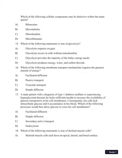Test Bank for Applied Pathophysiology: A Conceptual Approach, 4th North American Edition (Chapters 1-18) - Page 6 preview image