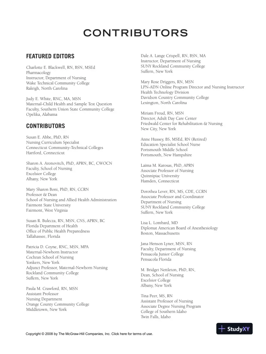McGraw-Hill Review for the NCLEX-RN Examination (2008), page 14