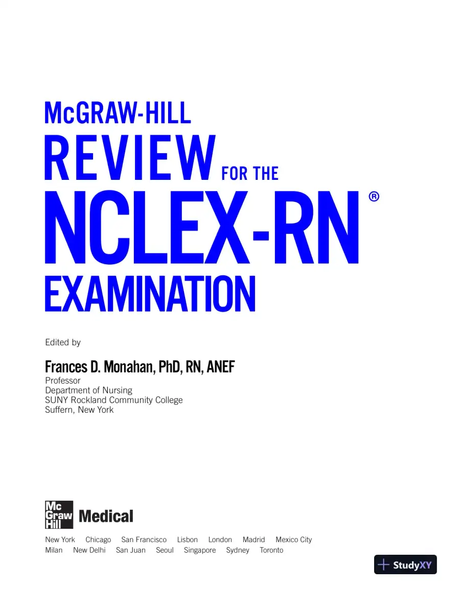 McGraw-Hill Review for the NCLEX-RN Examination (2008), page 3