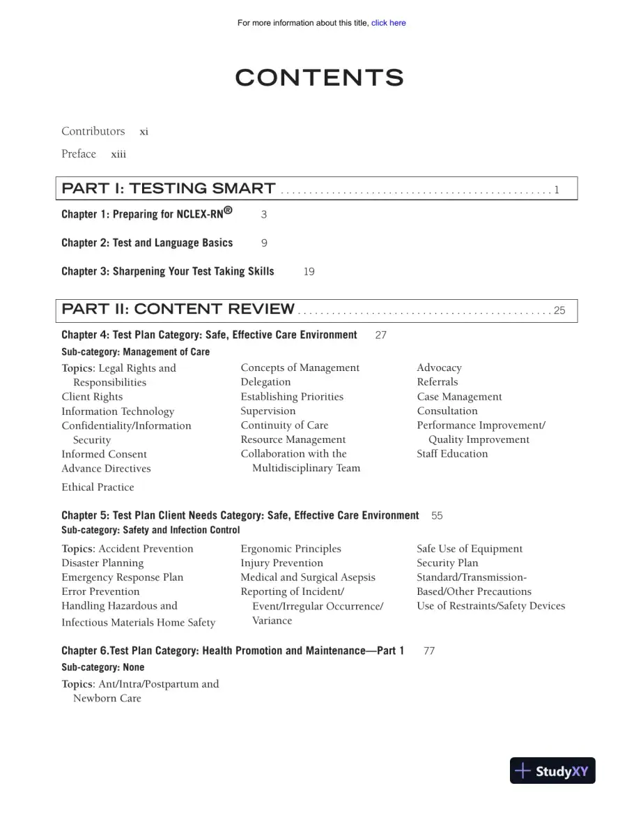 McGraw-Hill Review for the NCLEX-RN Examination (2008), page 8