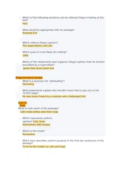 Reading TEAS Exam - Page 2 preview image