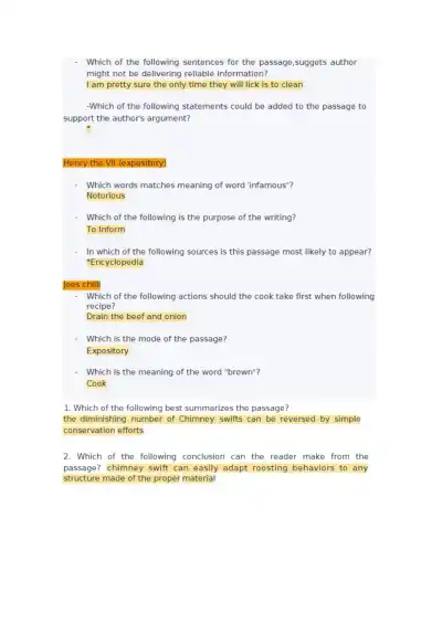 Reading TEAS Exam - Page 3 preview image