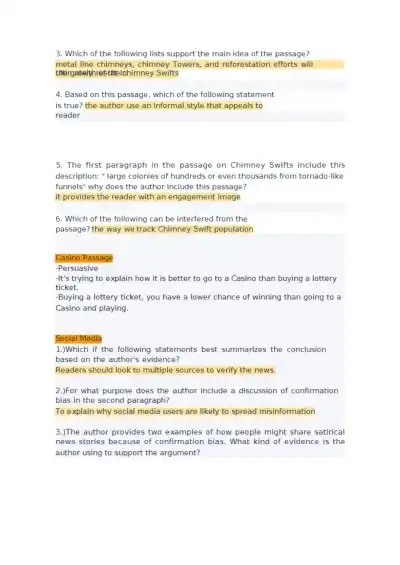 Reading TEAS Exam - Page 4 preview image