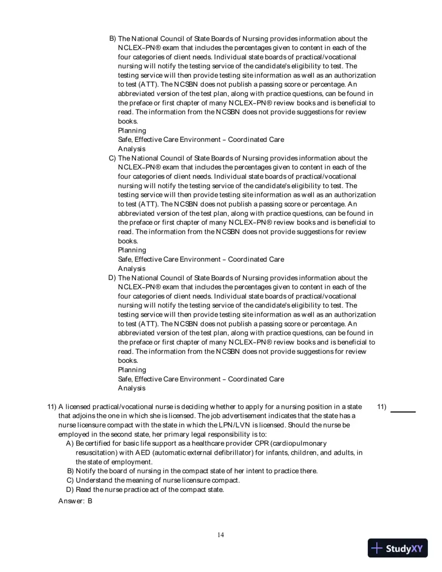 Test Bank For Fundamental Nursing Care, 2nd Edition, page 15