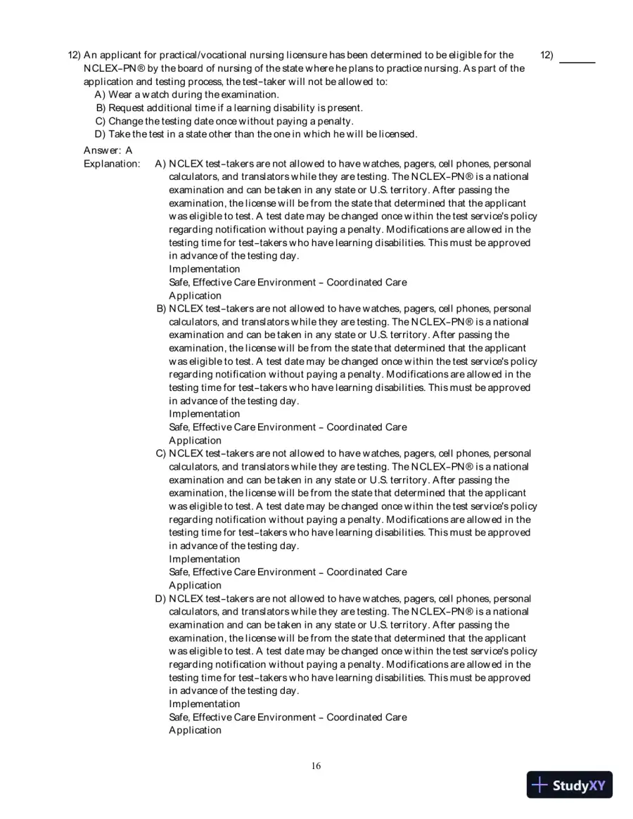 Test Bank For Fundamental Nursing Care, 2nd Edition, page 17