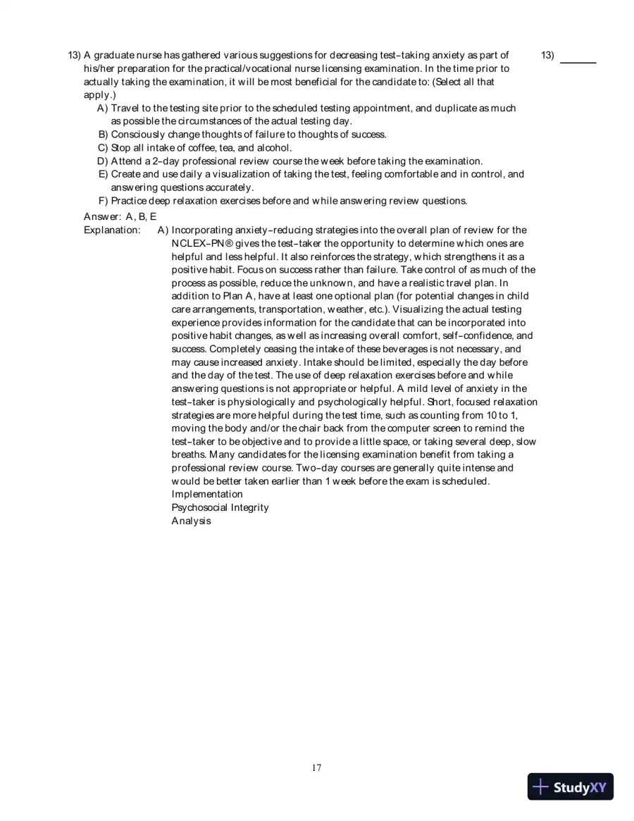 Test Bank For Fundamental Nursing Care, 2nd Edition, page 18