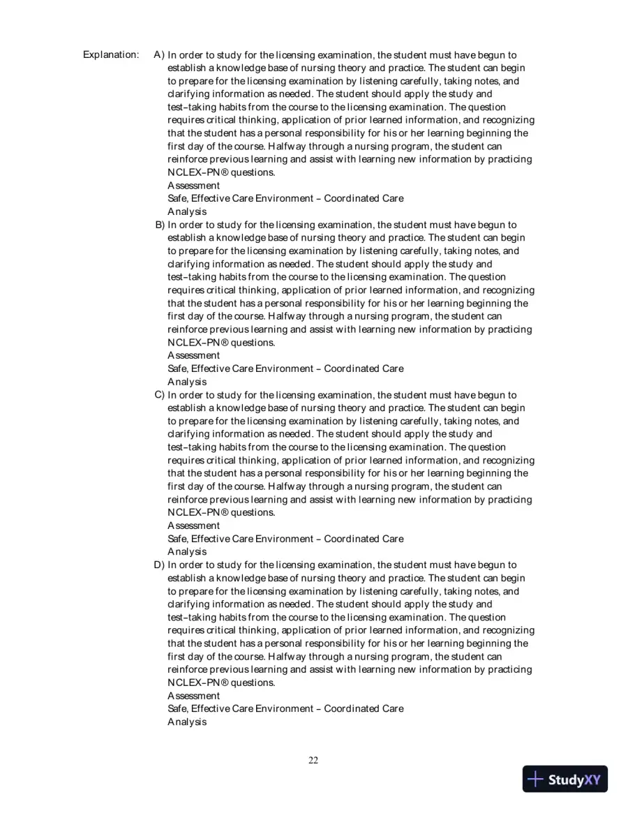Test Bank For Fundamental Nursing Care, 2nd Edition, page 23