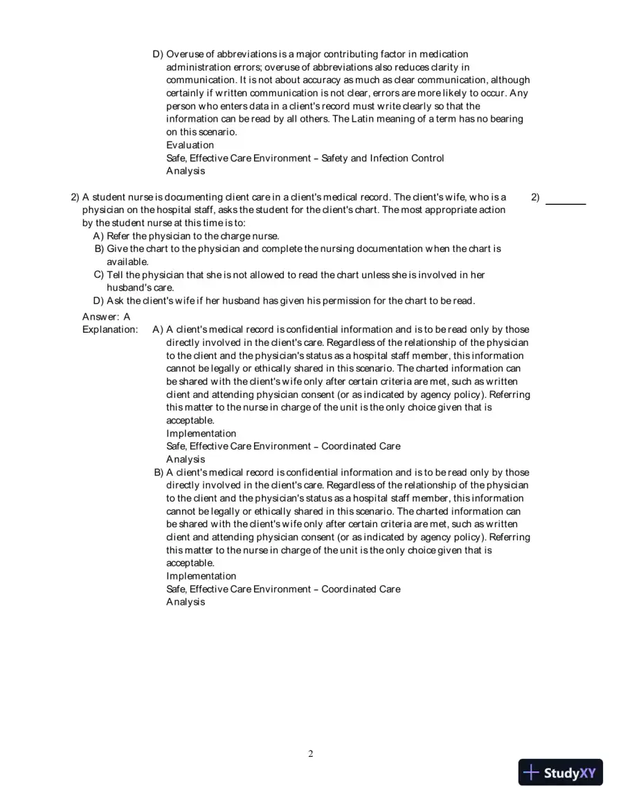 Test Bank For Fundamental Nursing Care, 2nd Edition, page 26