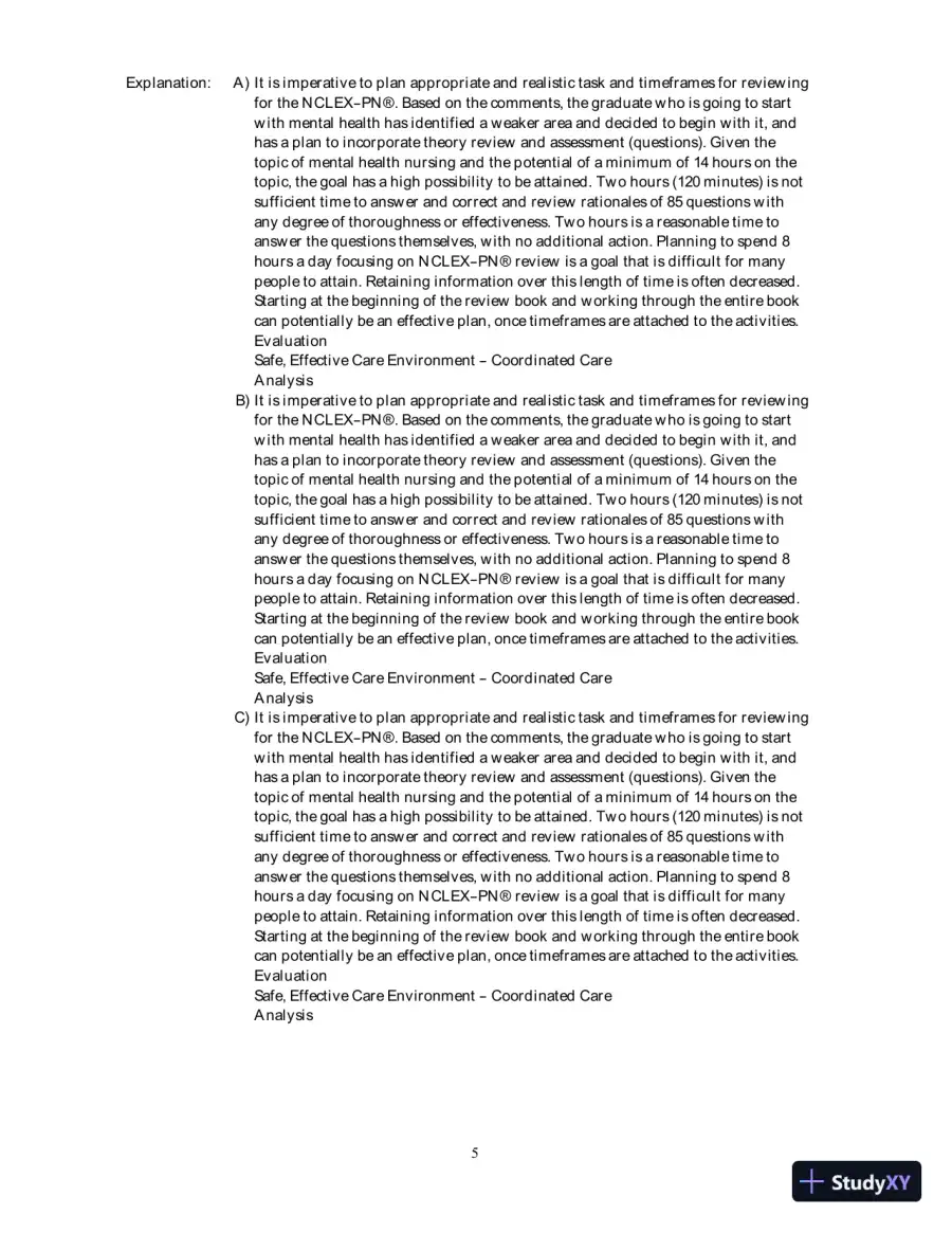 Test Bank For Fundamental Nursing Care, 2nd Edition, page 6