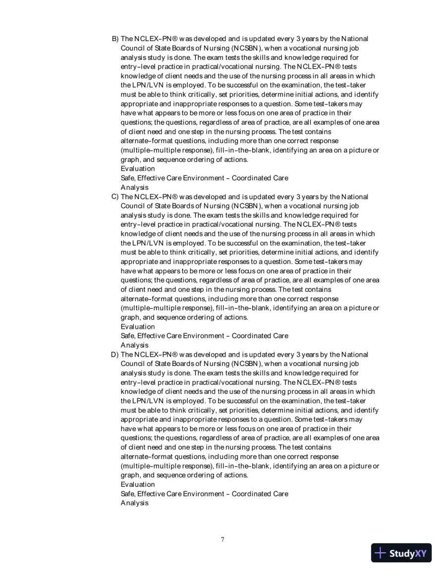 Test Bank For Fundamental Nursing Care, 2nd Edition, page 8