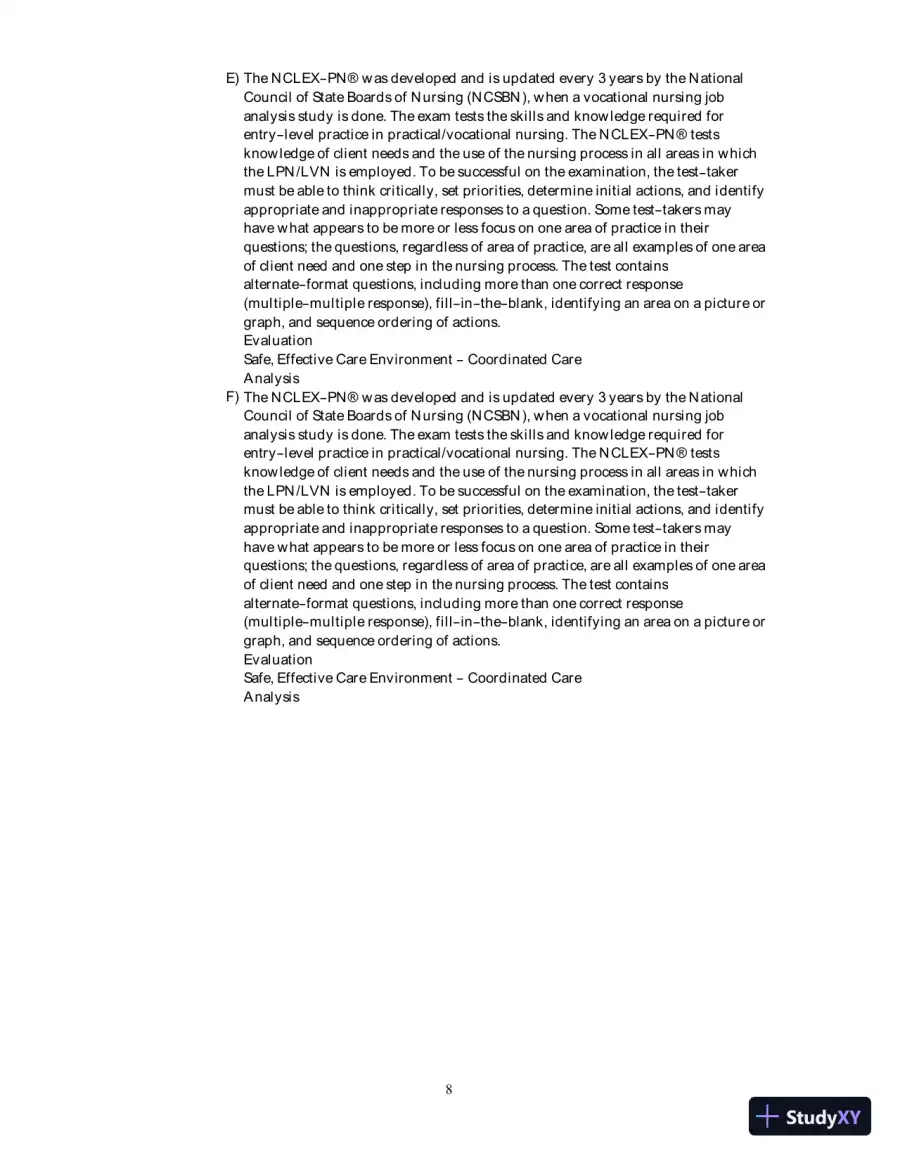 Test Bank For Fundamental Nursing Care, 2nd Edition, page 9