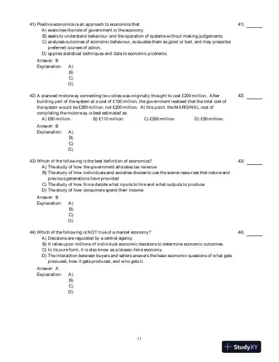 Economics , 8th Edition Test Bank - Page 12 preview image