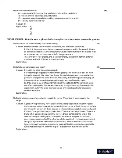 Economics , 8th Edition Test Bank - Page 16 preview image