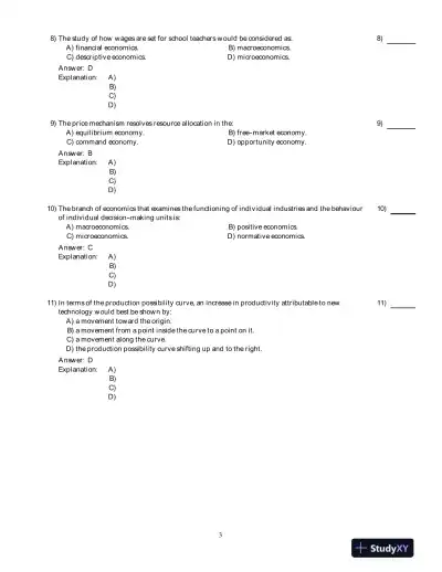 Economics , 8th Edition Test Bank - Page 4 preview image