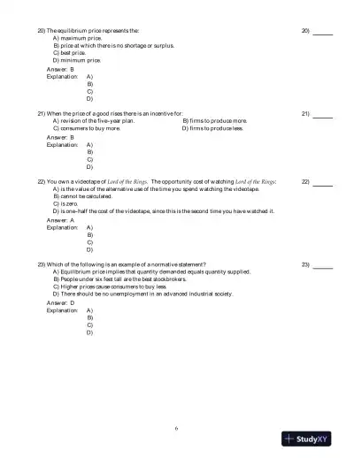 Economics , 8th Edition Test Bank - Page 7 preview image