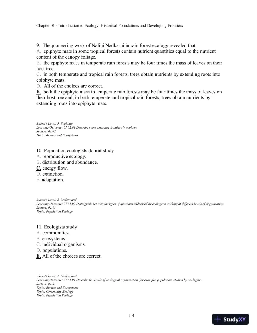 Test Bank For Ecology: Concepts And Applications, 6th Edition, page 5