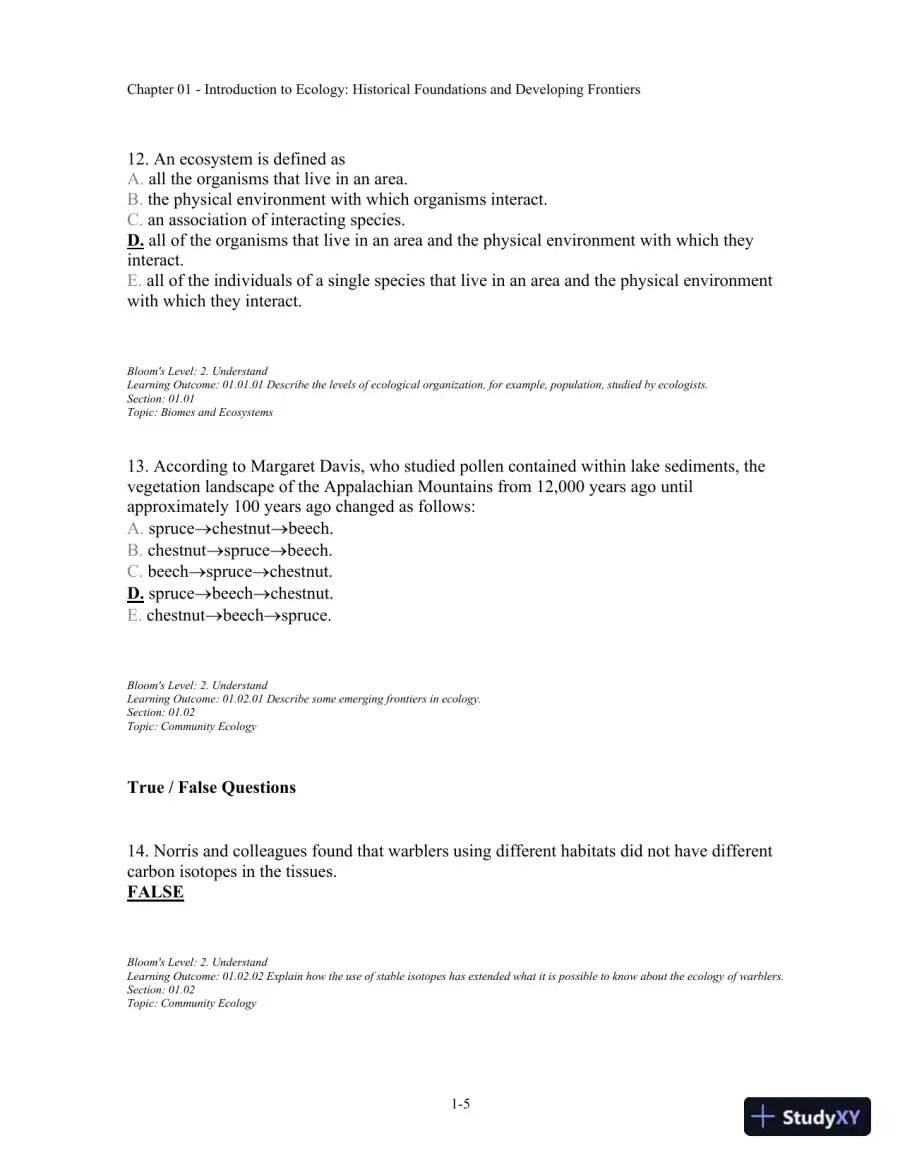 Test Bank For Ecology: Concepts And Applications, 6th Edition, page 6
