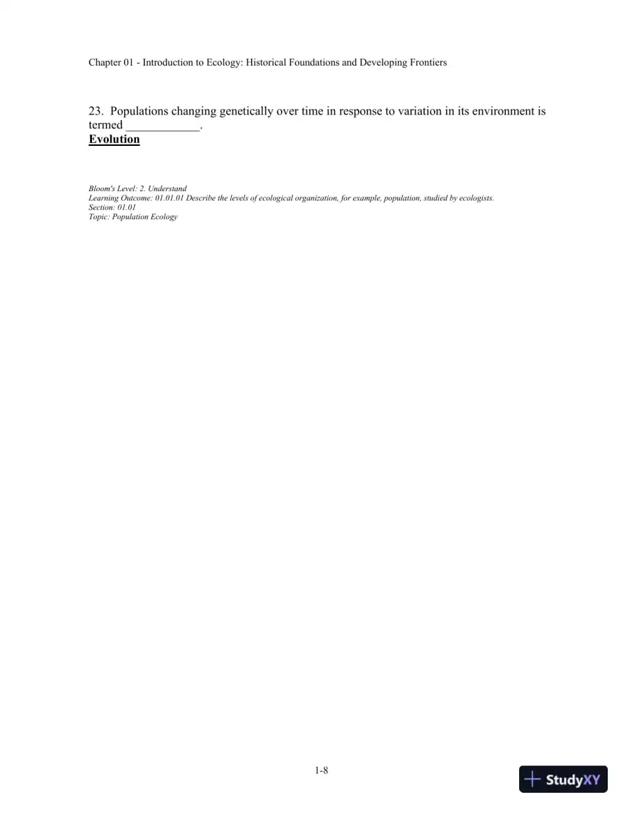 Test Bank For Ecology: Concepts And Applications, 6th Edition, page 9