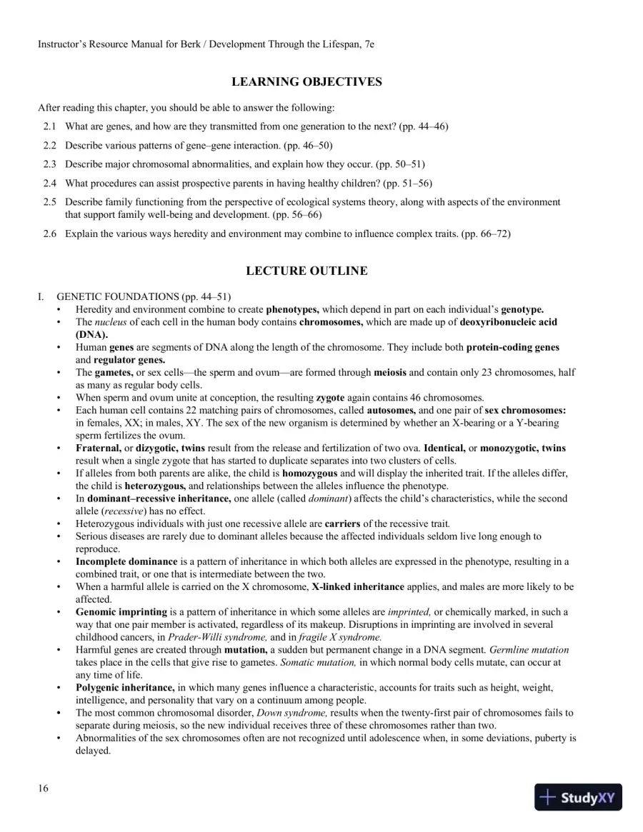 Development Through the Lifespan, 7th Edition Class Notes, page 16